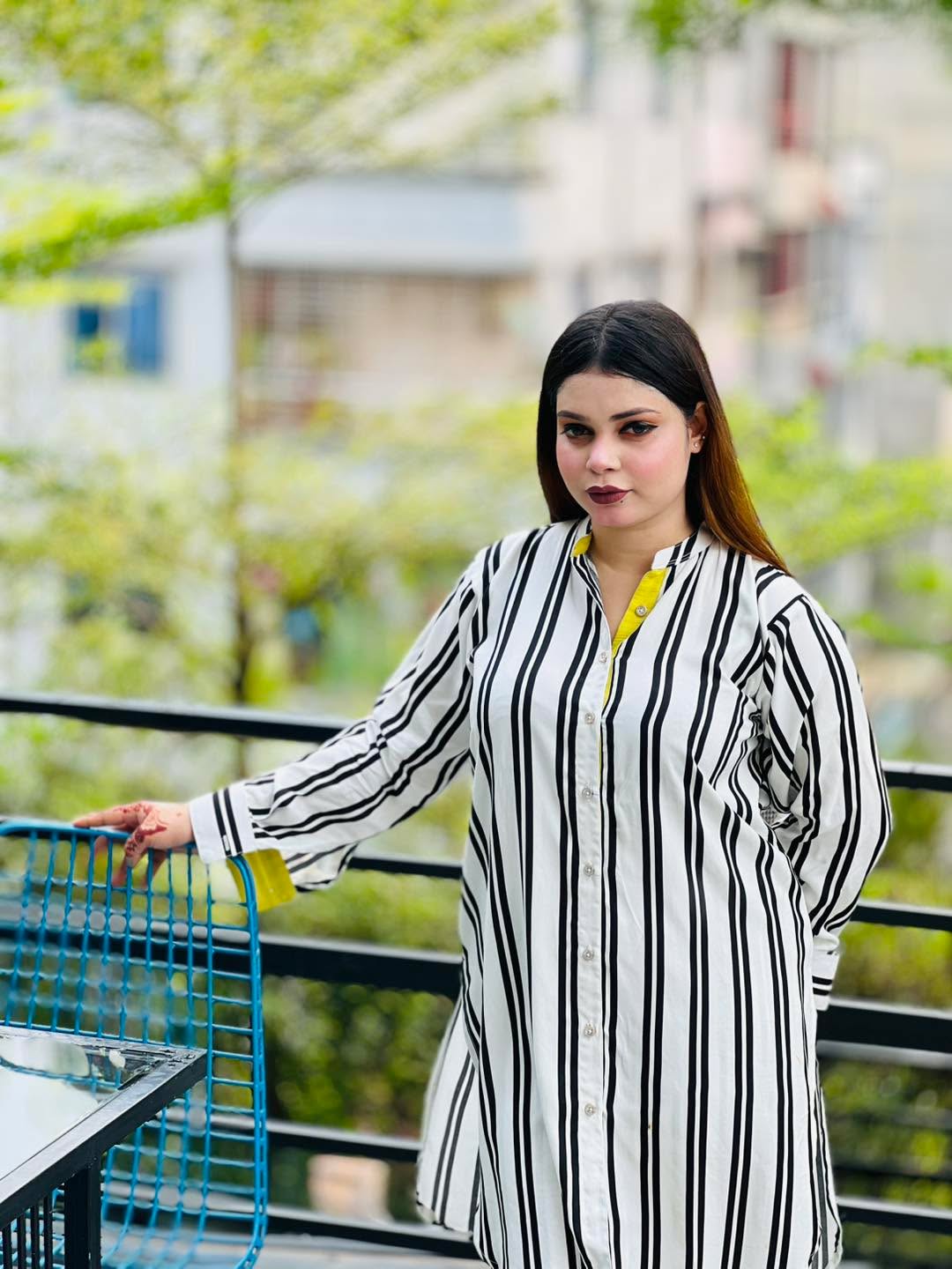 Stripes Kurti and Top set.